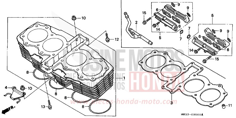 CYLINDER for CB Seven Fifty CANDY GLORY RED-U (R101) from 1992